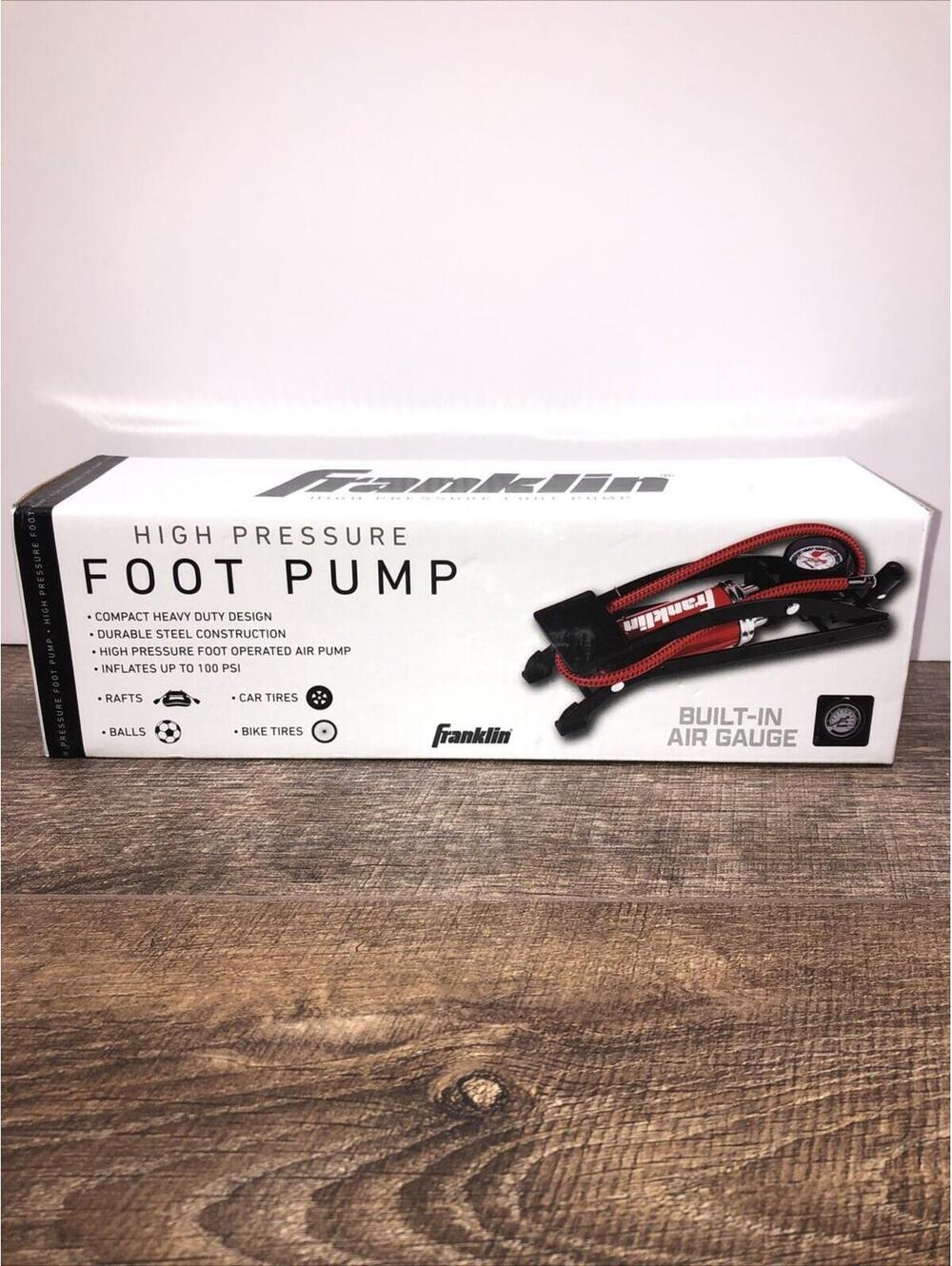 Franklin Sports Air Pump with High-Pressure Foot Pedal for Sports Balls, Bikes